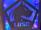 [Laser cut and engrave] cadre lumineux a poser personnalisée avec logo  LOSC et prénom gaël