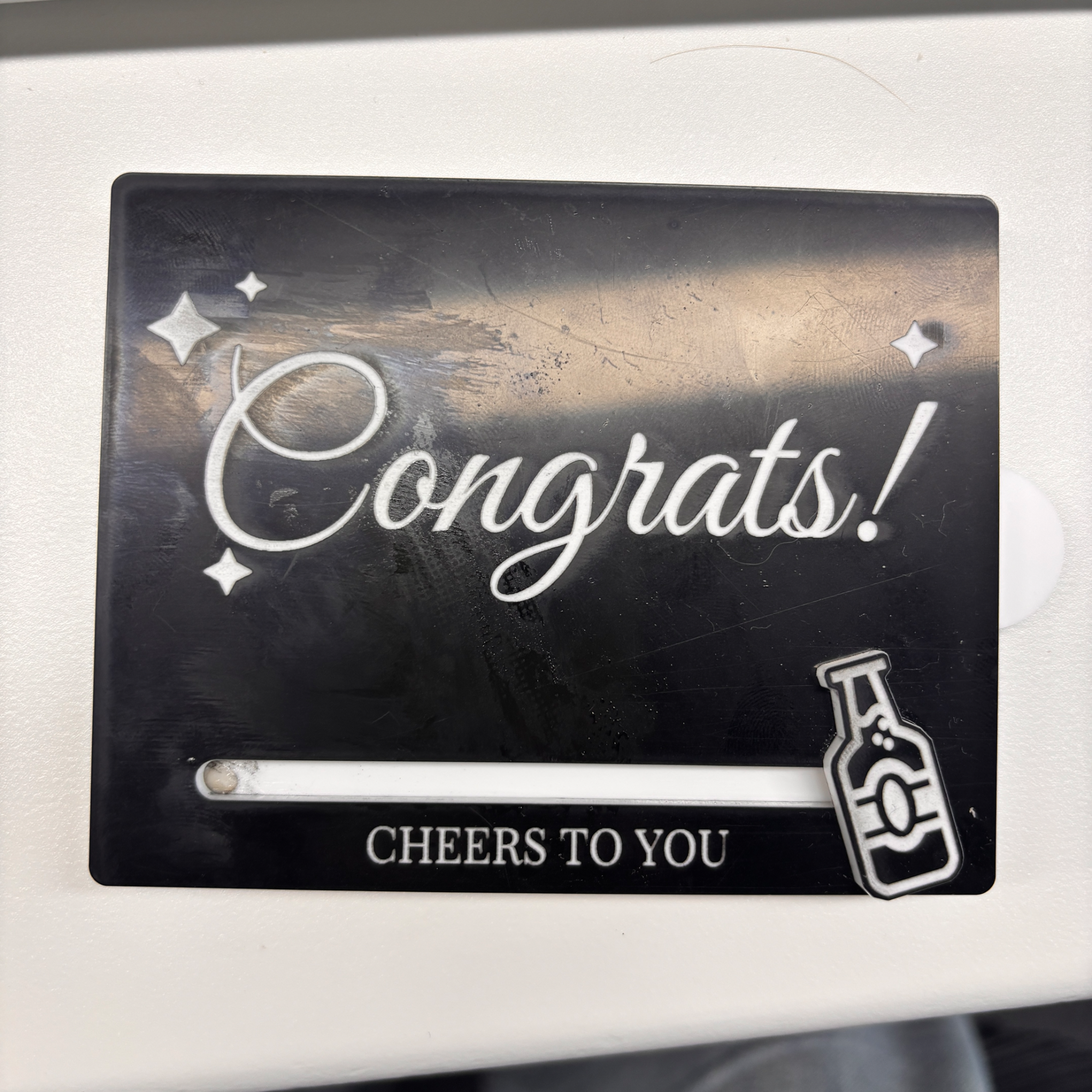 Laser Engrave-1/8"(3mm) Black Acrylic 