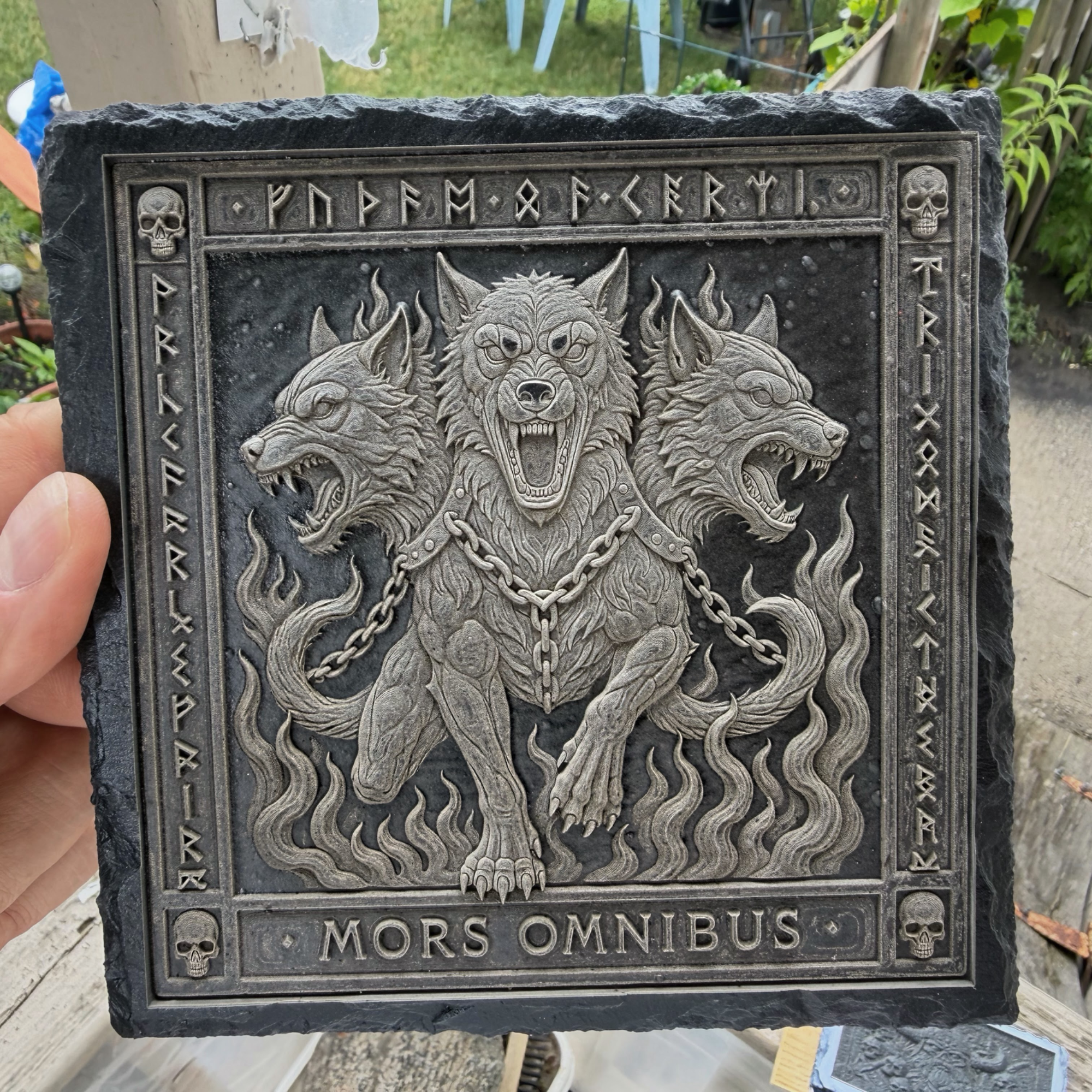 black slate stone coaster