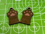 [Laser cut and engrave] Wooden Paw Print Charms for Jewelry Making