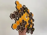 [Laser cut and engrave] Bee Clock / Honeycomb Wall Clock