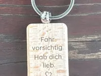 [Laser cut and engrave] Schlüsselanhänger Holz 50x30mm