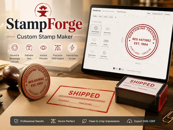 StampForge — Custom Stamp & Wax Seal Face Generator
