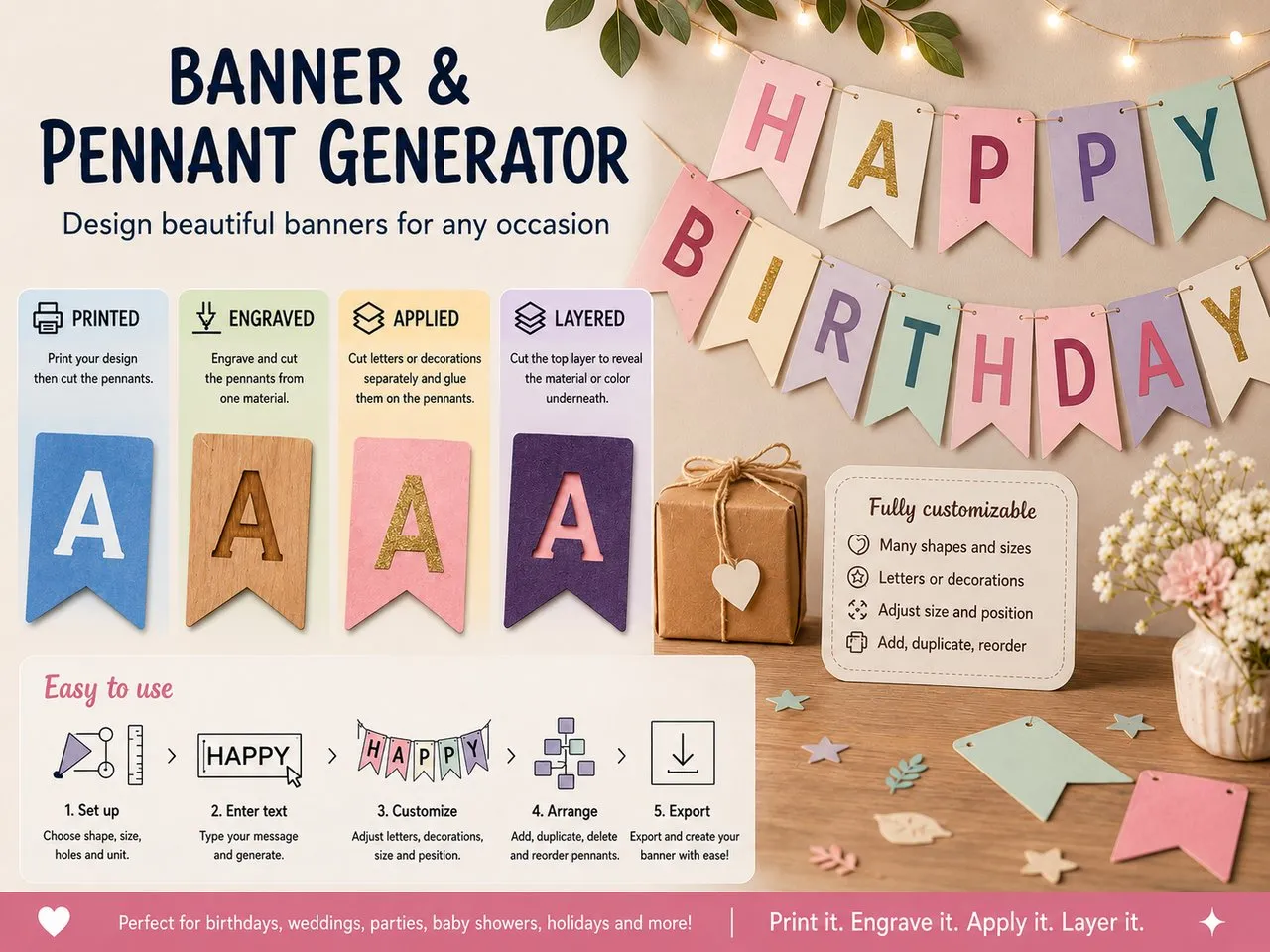 Banner & Pennant Generator