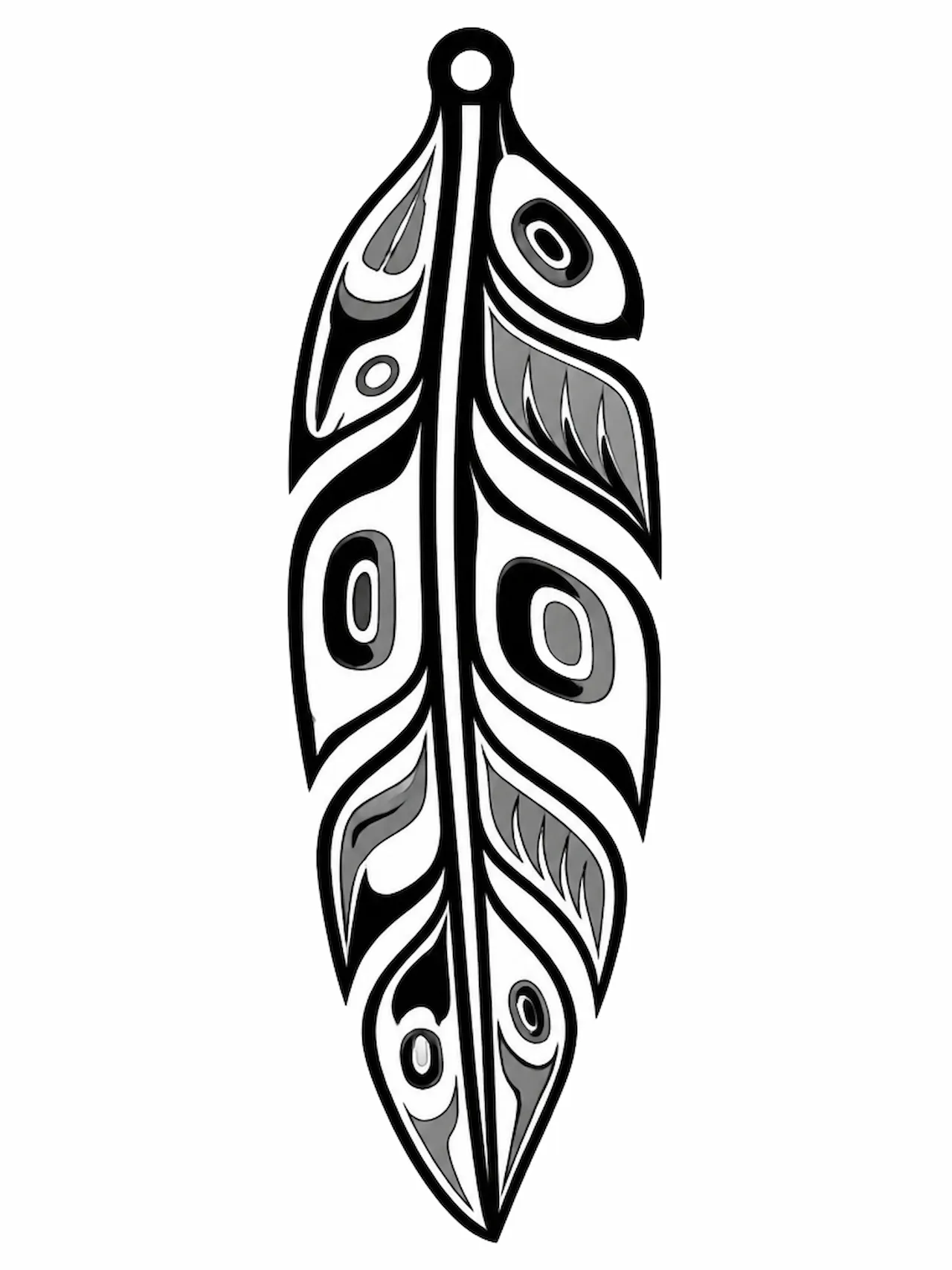 Laser cut and engrave Ornamental Feather