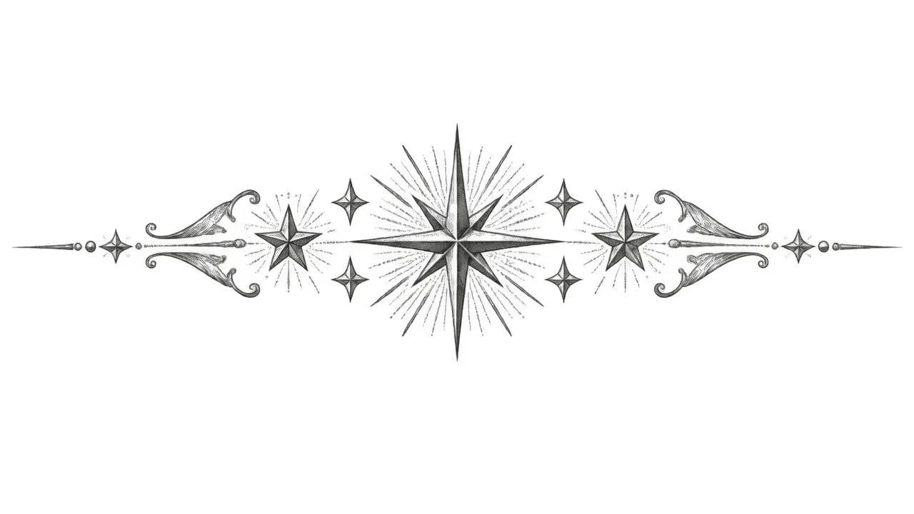 Laser cut and engrave Vintage Compass Banner