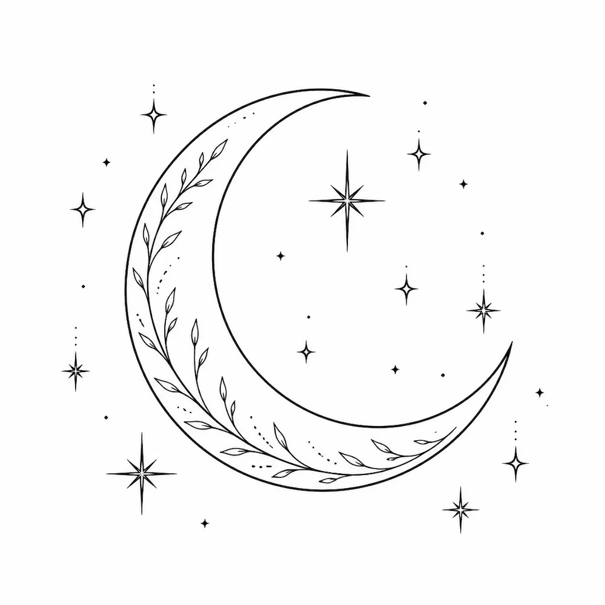 Laser cut and engrave Moon and Stars