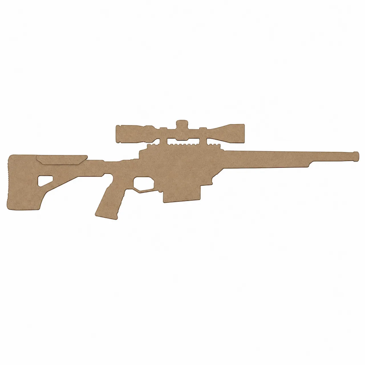 Laser cut and engrave Rifle Silhouette