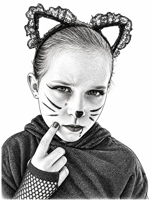Katzenohren-Porträt
