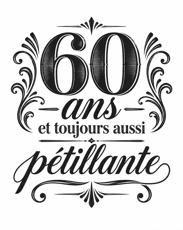 60 ans et toujours pétillante