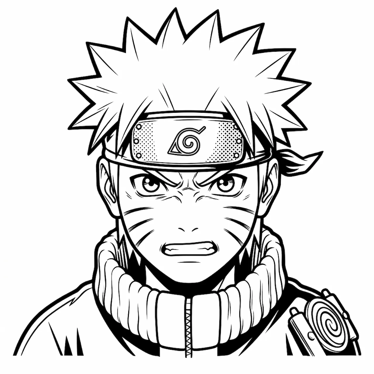 Laser cut and engrave Portrait de Naruto
