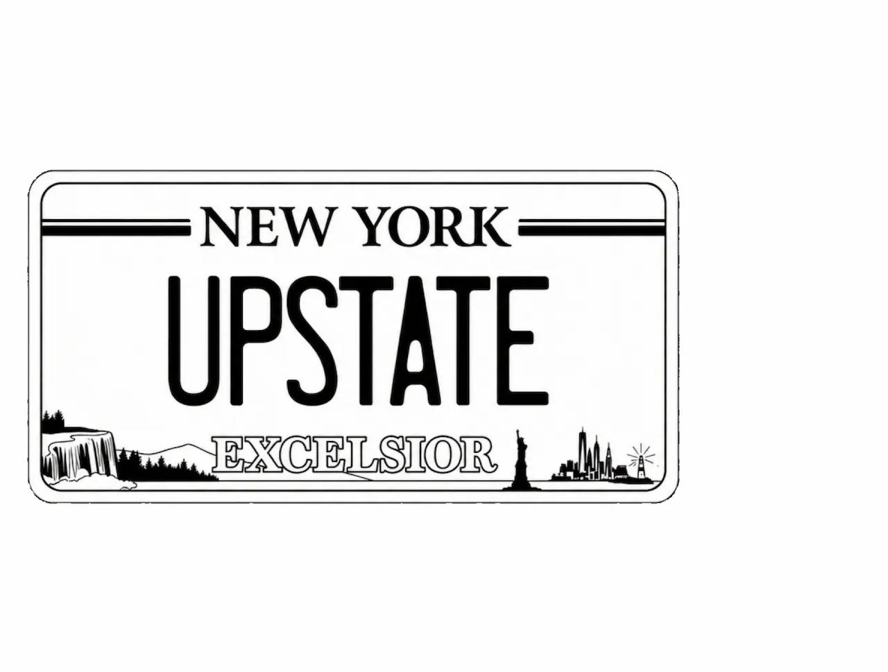 Laser cut and engrave NEW YORK UPSTATE