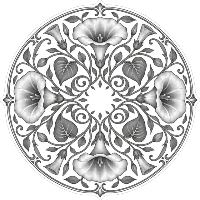 Rosace florale Art nouveau
