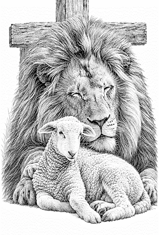 Lion and Lamb Cross