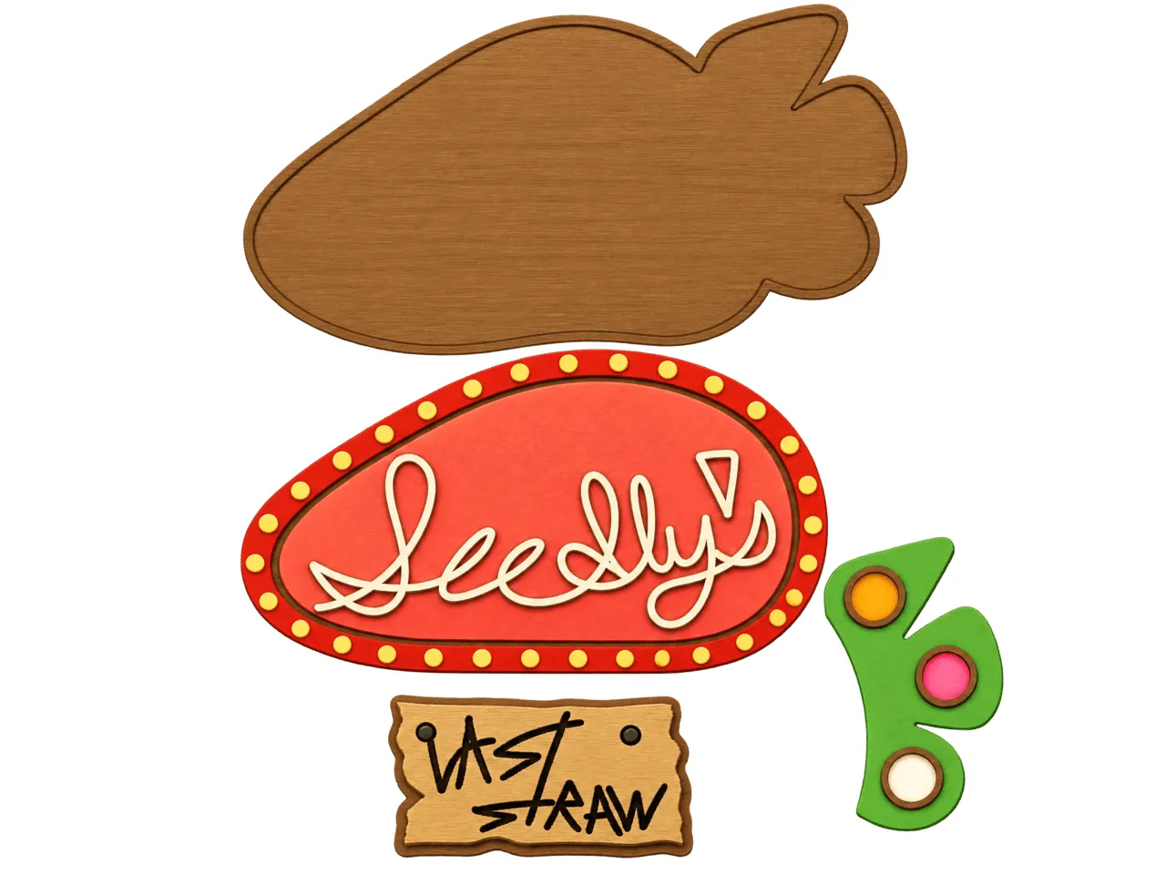 Laser cut and engrave Sally Sign