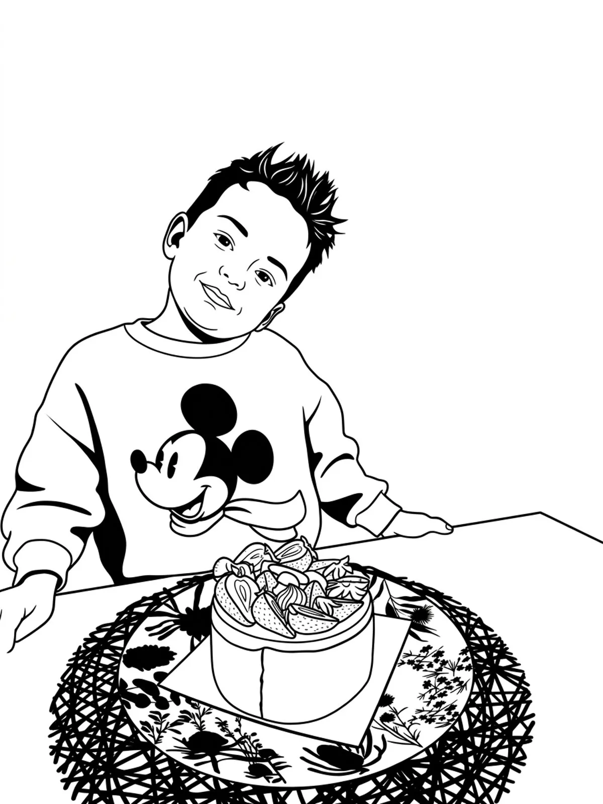 Laser cut and engrave Retrato con Mickey