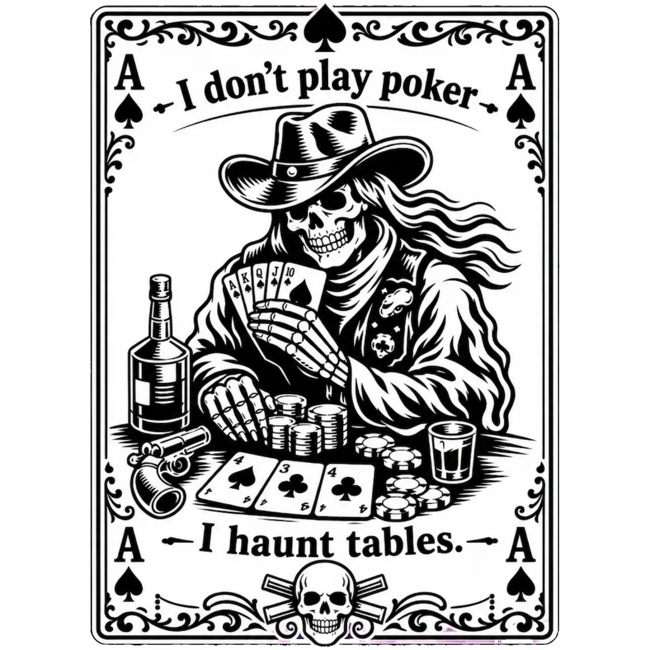 Laser cut and engrave I Don't Play Poker
