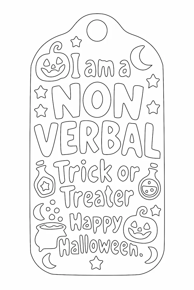 Non Verbal Trick or Treat Tag #teamtrick