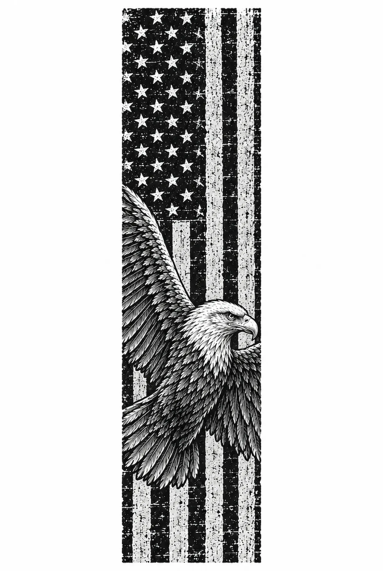 Laser cut and engrave Eagle Flag Panel