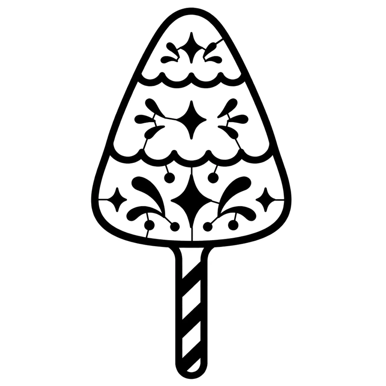 Laser cut and engrave Candy Corn Pop