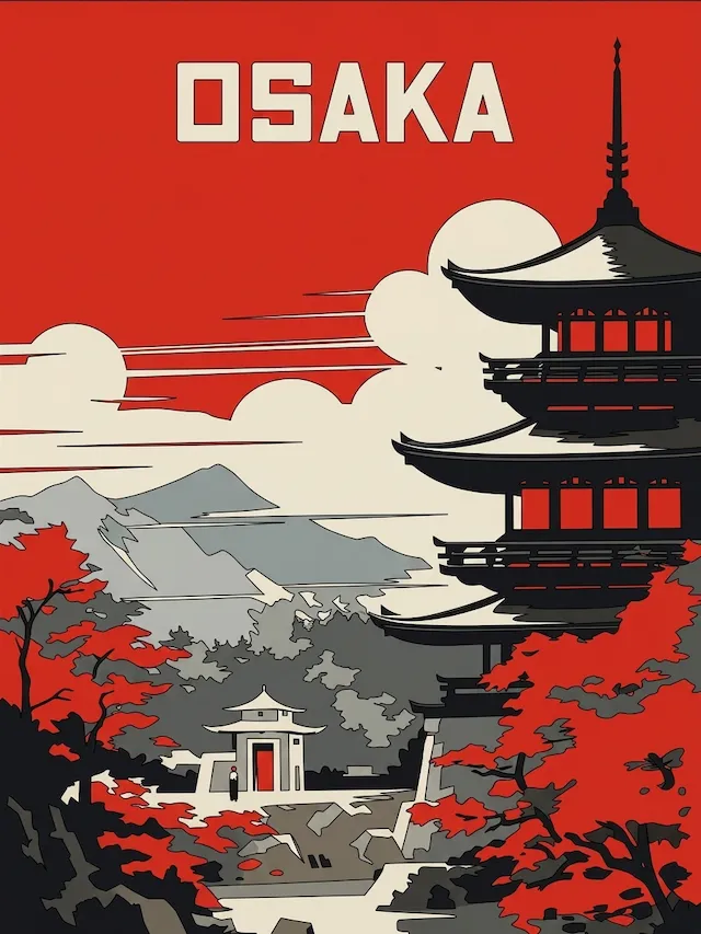 Osaka Pagoda Landscape