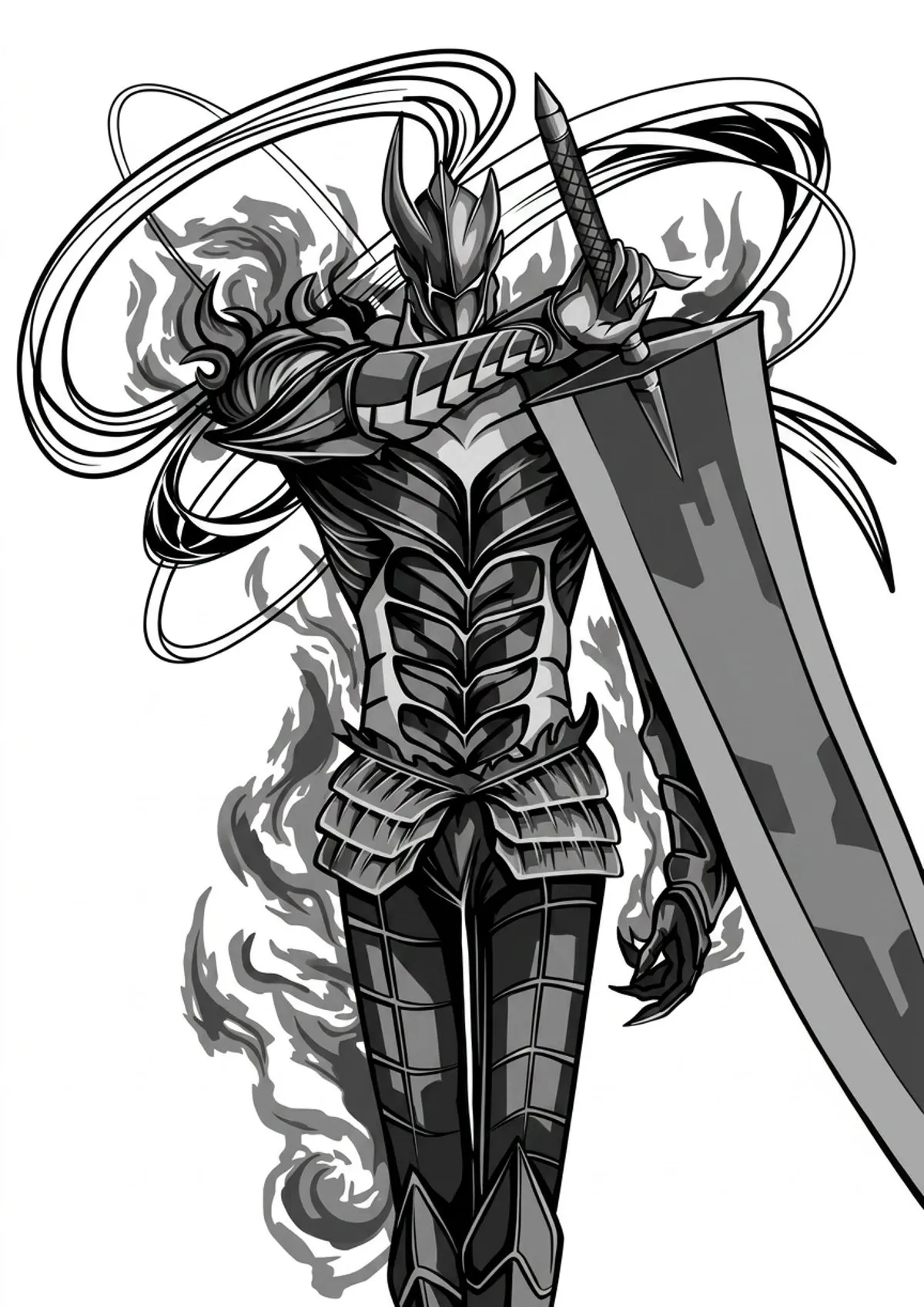 Laser cut and engrave Cel-Shaded Armored Knight