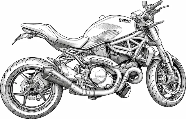 Engraved Motorcycle