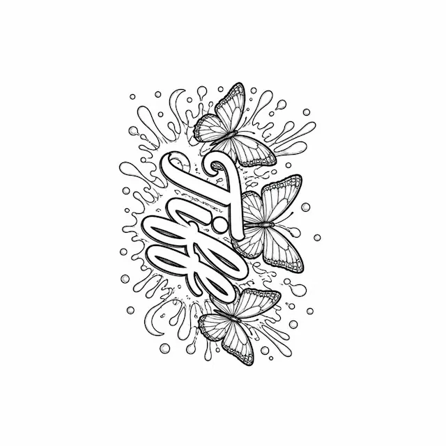 Butterfly Splash Monogram