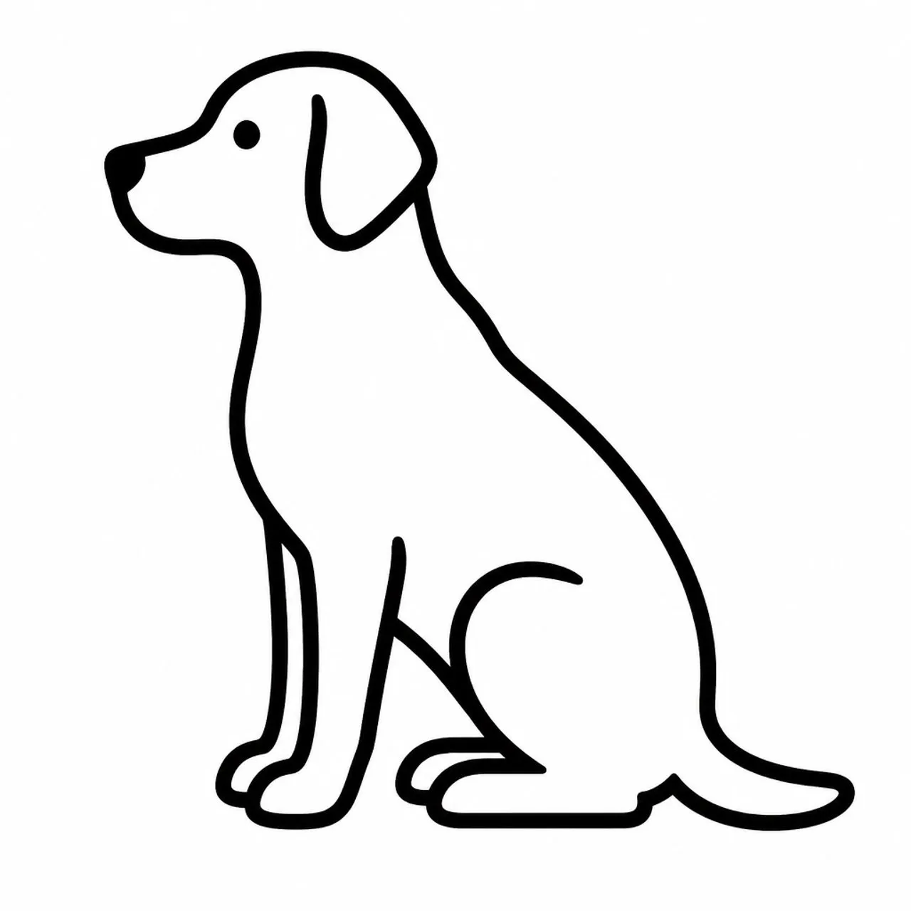 Laser cut and engrave Sitzender Hund