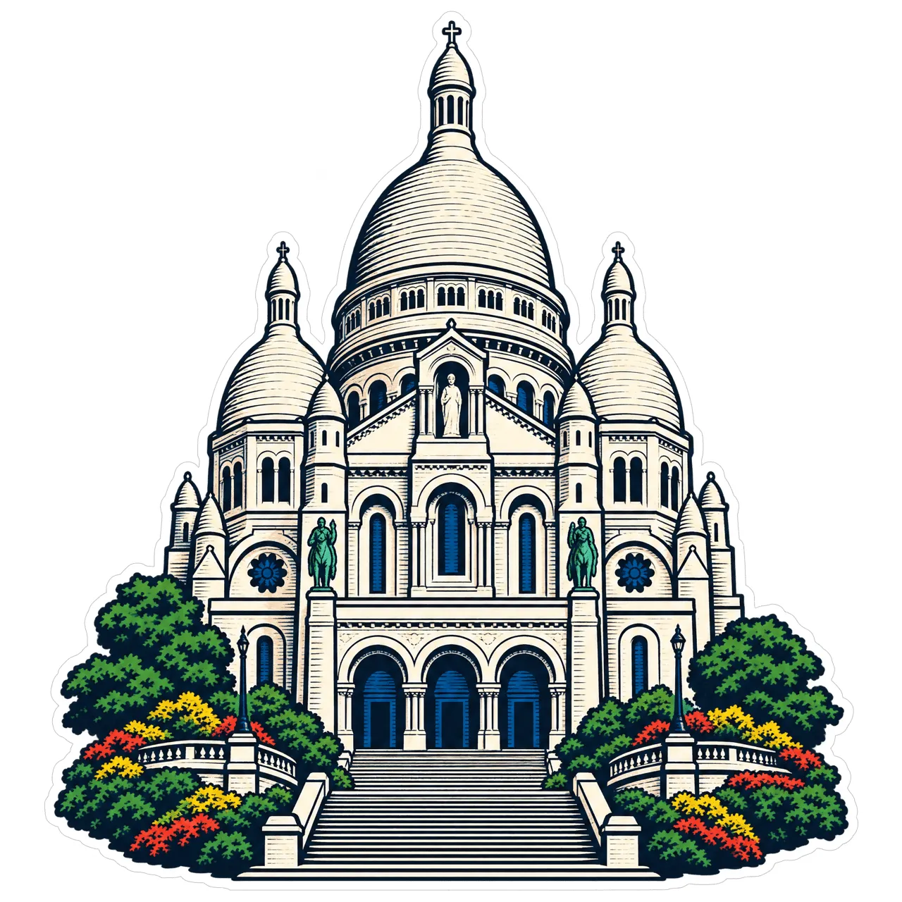Laser cut and engrave Sacré-Cœur von Paris