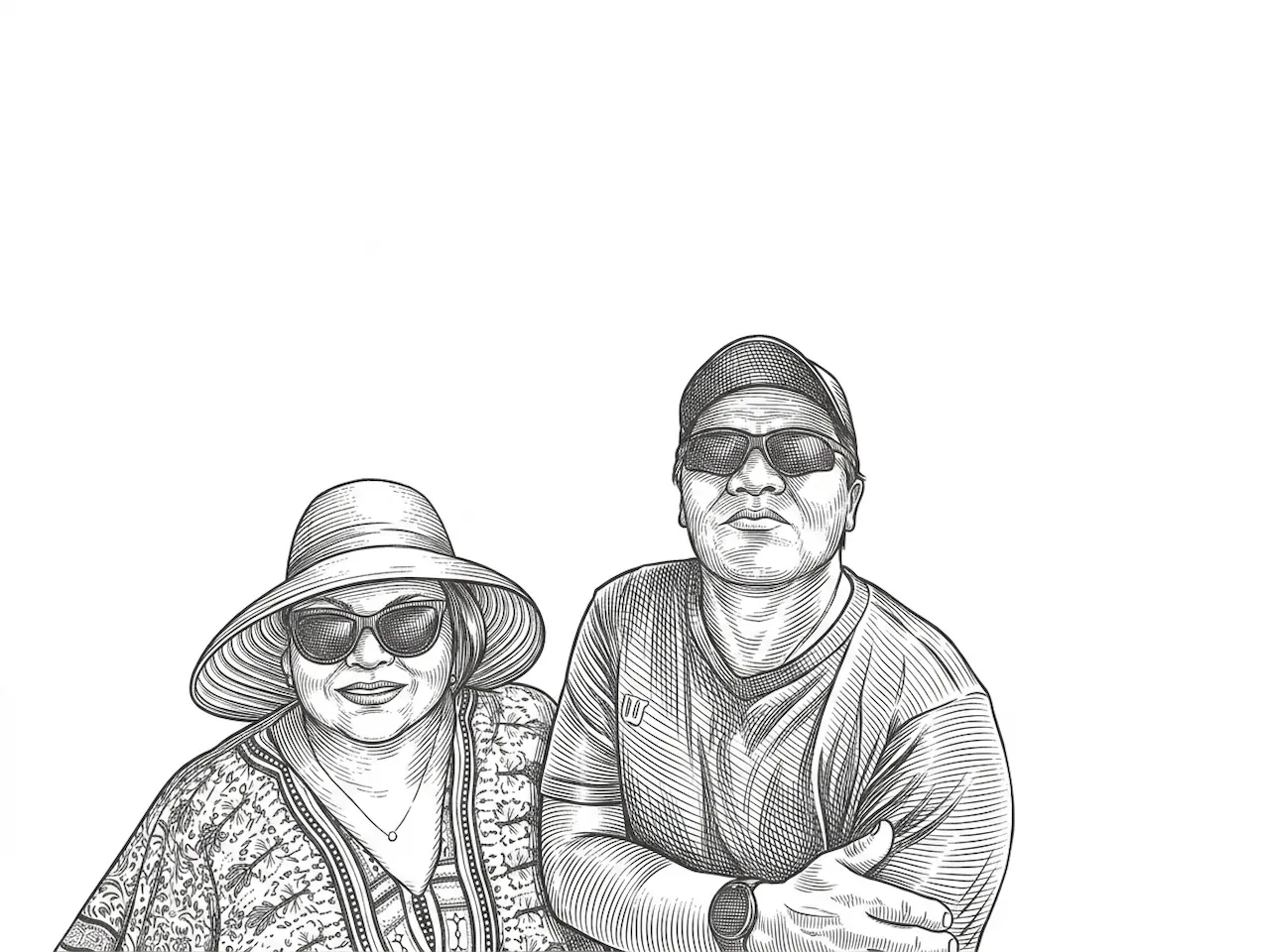 Laser cut and engrave Retrato de pareja