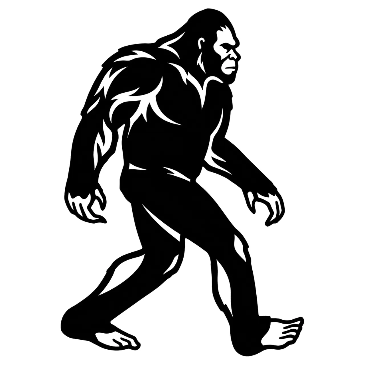 Laser cut and engrave Gorilla Silhouette