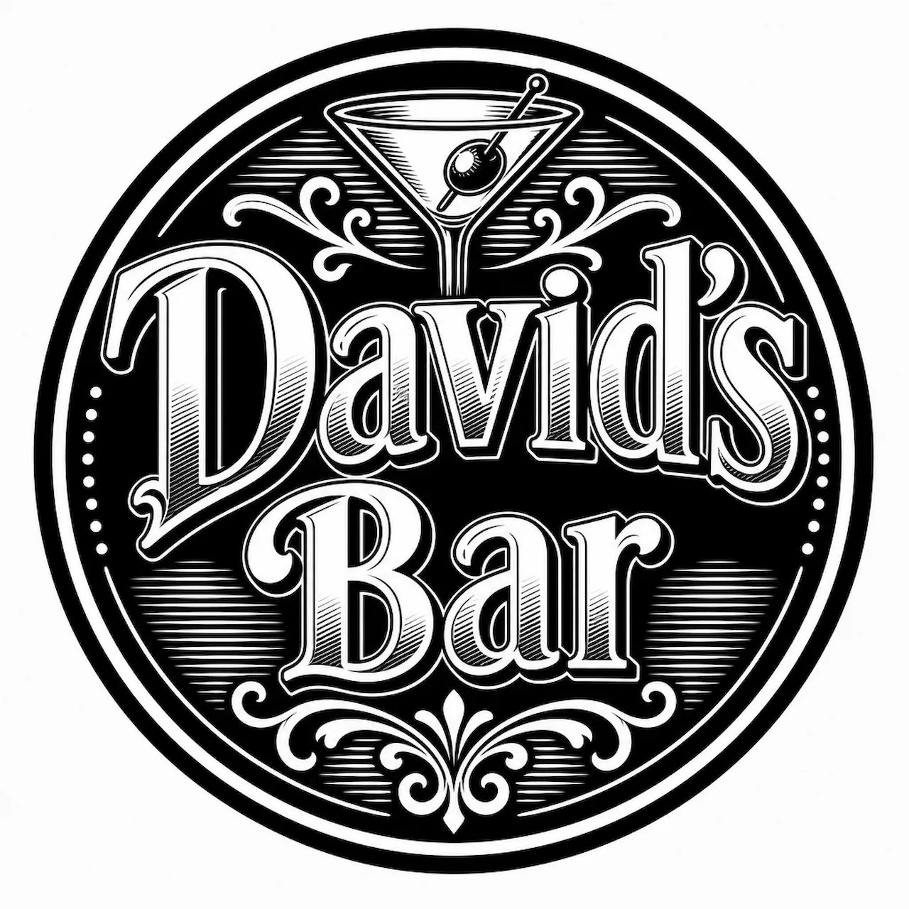 Laser cut and engrave David's Bar