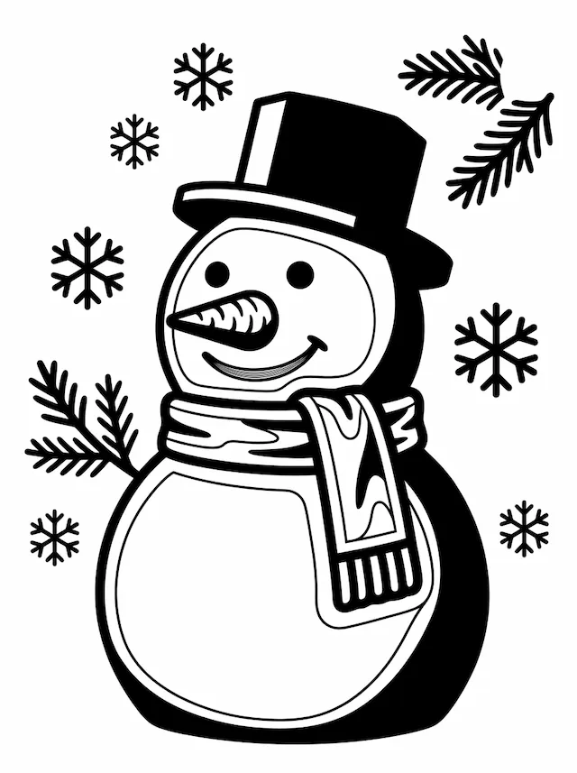 Snowman Winter Scene