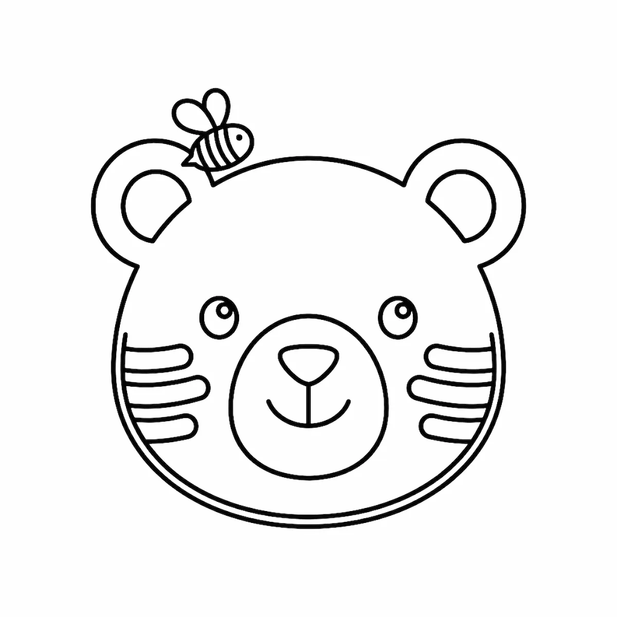 Laser cut and engrave Bear With Bee