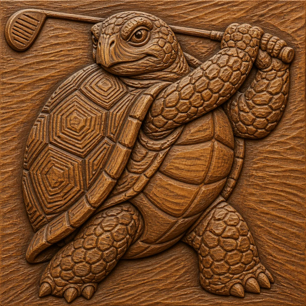 Laser cut and engrave Carved Folk-Art Terrapin