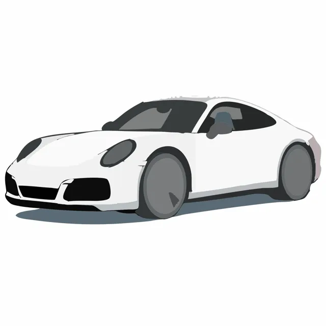 White Sports Car