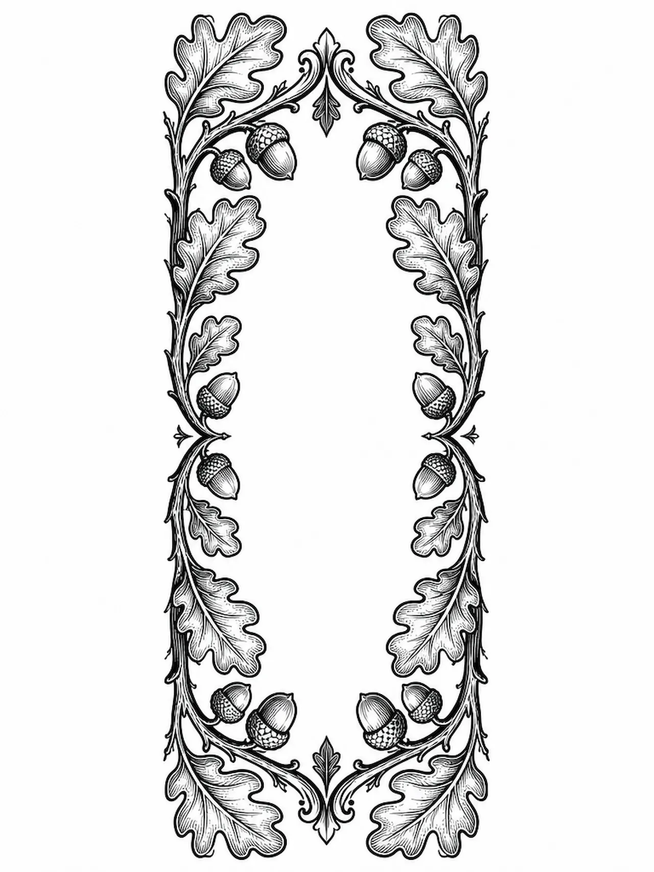 Laser cut and engrave Oak Leaf Bookmark Border