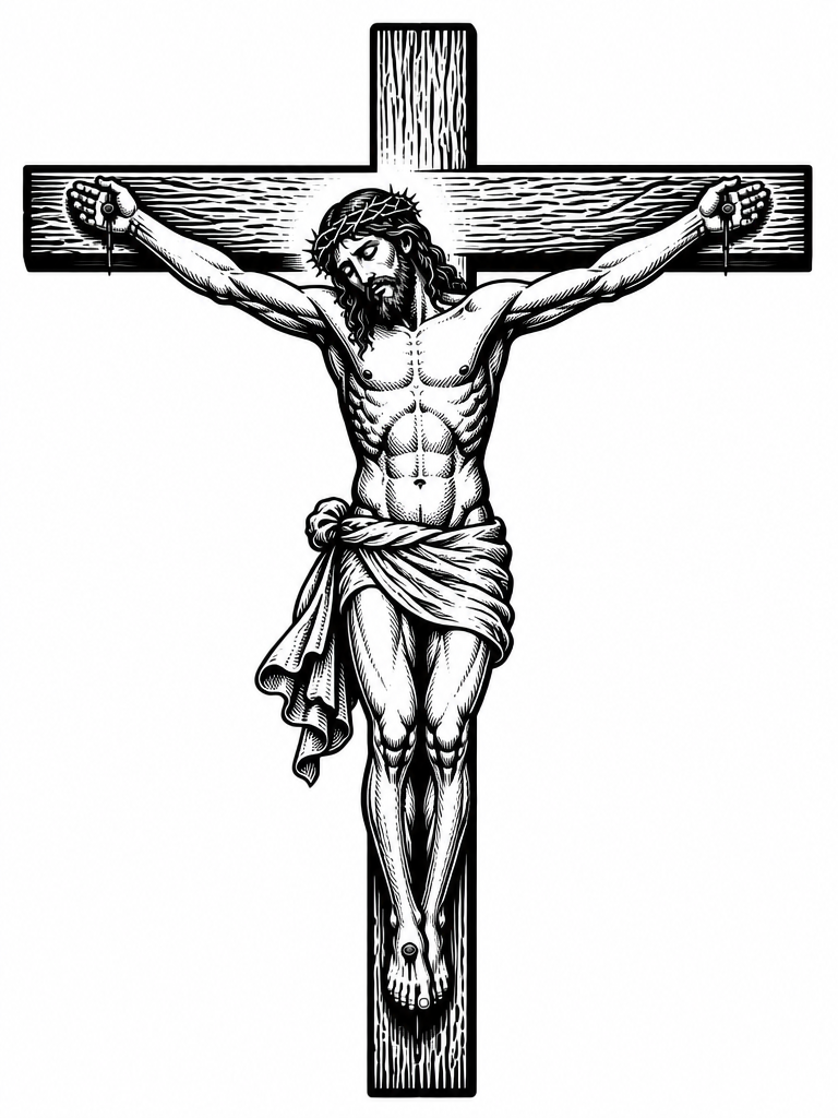 Crucifix Woodcut