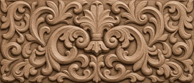 Ornamental Scrollwork Panel