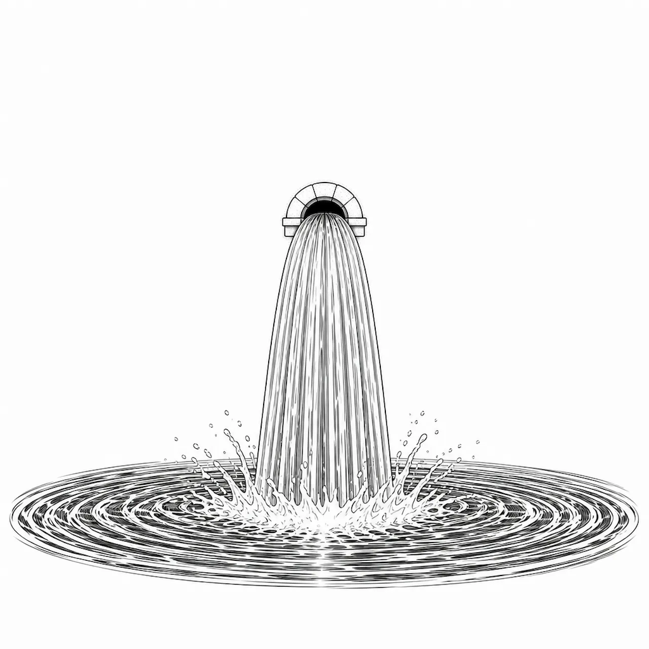 Laser cut and engrave Fountain Waterfall
