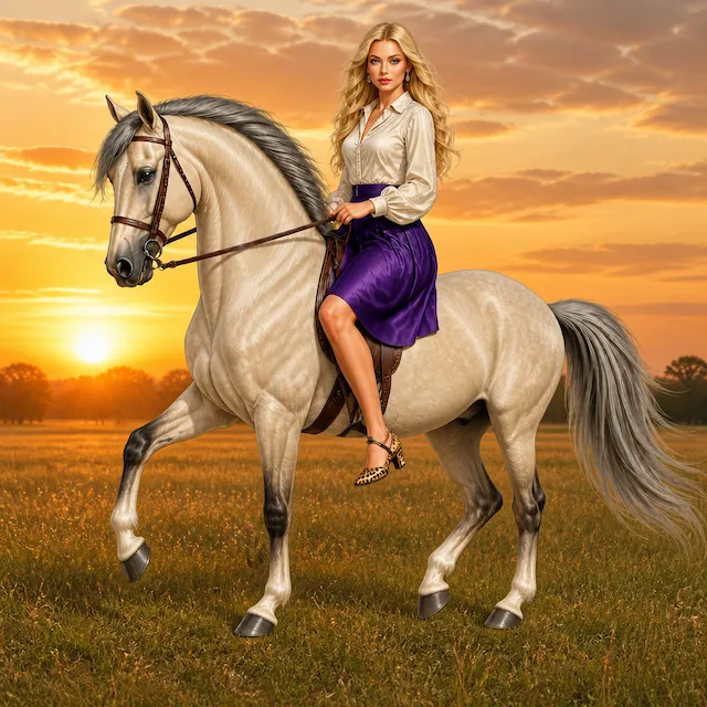Woman Riding Horse