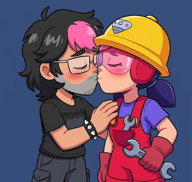Kissing Mechanic Couple