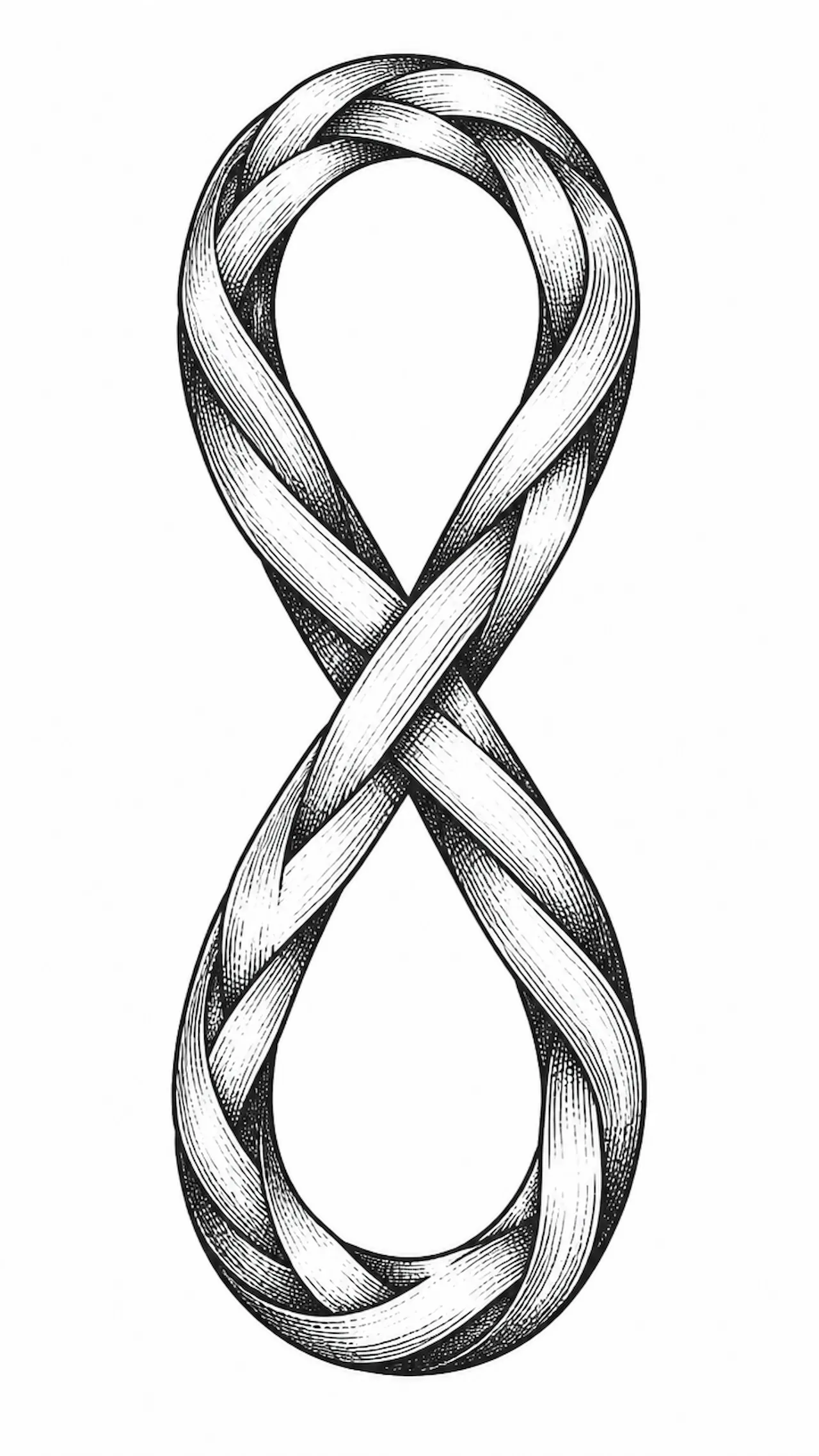 Laser cut and engrave Braided Infinity Loop