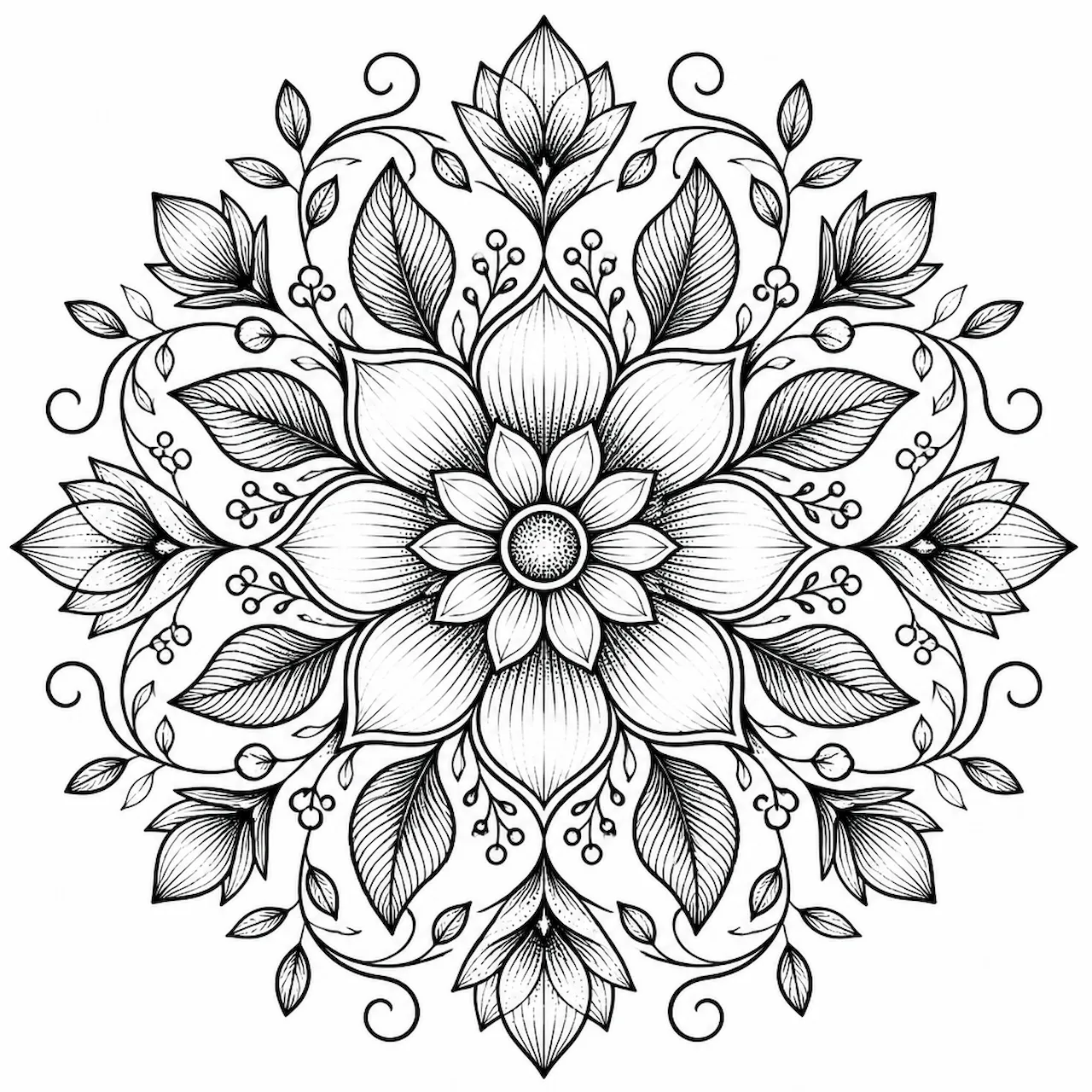Laser cut and engrave Botanical Mandala
