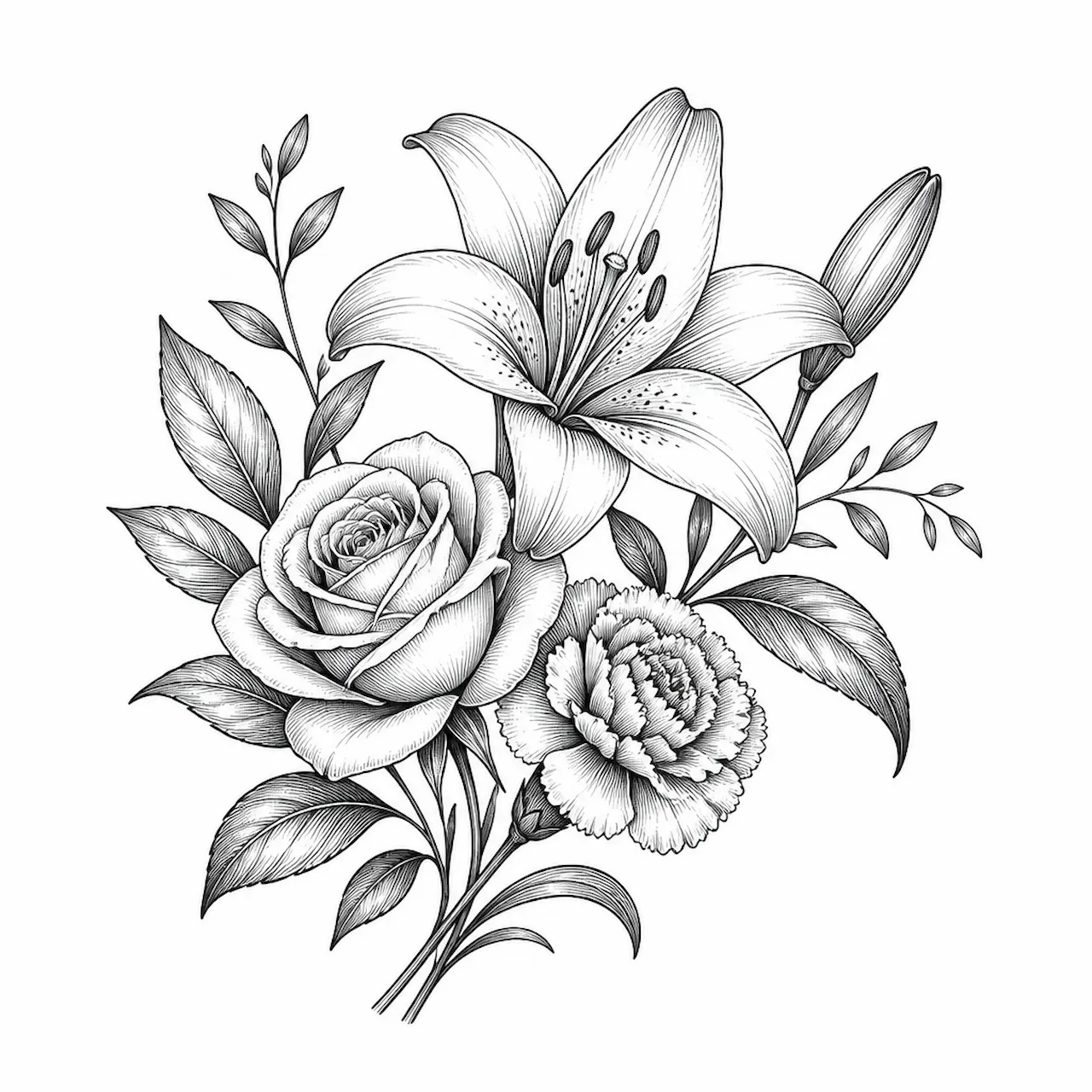 Laser cut and engrave Memorial Flower Bouquet