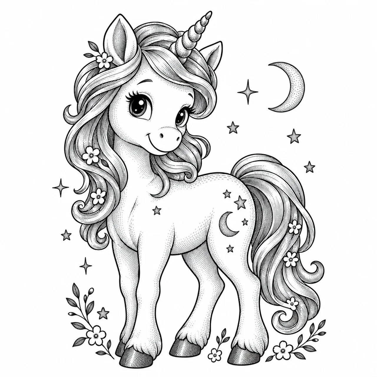 Laser cut and engrave Märchenhaftes Einhorn