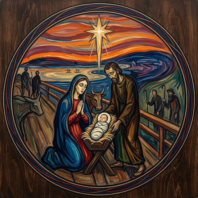 Nativity Scene Water paint