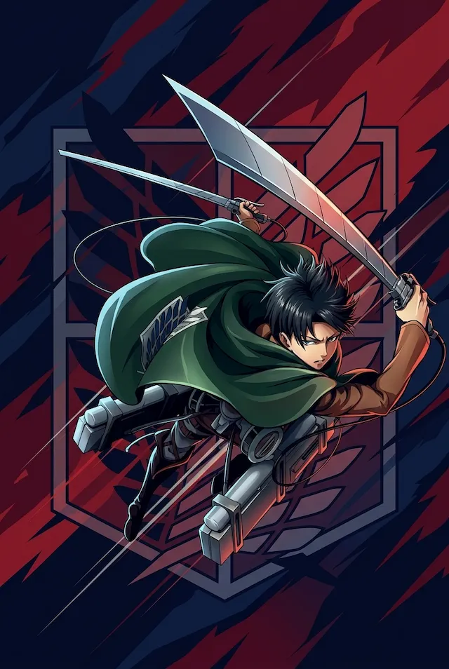 Anime Swordsman in Flight [LEVI]