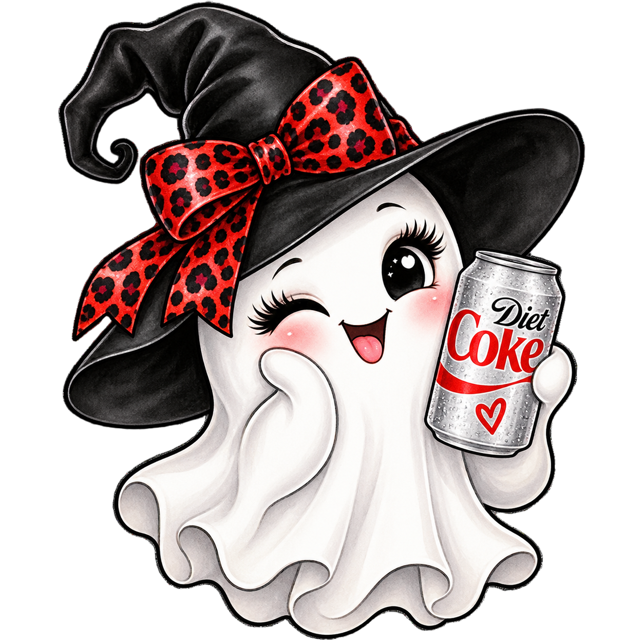 Transparent Raster Image Witch Ghost With Cola - Free png